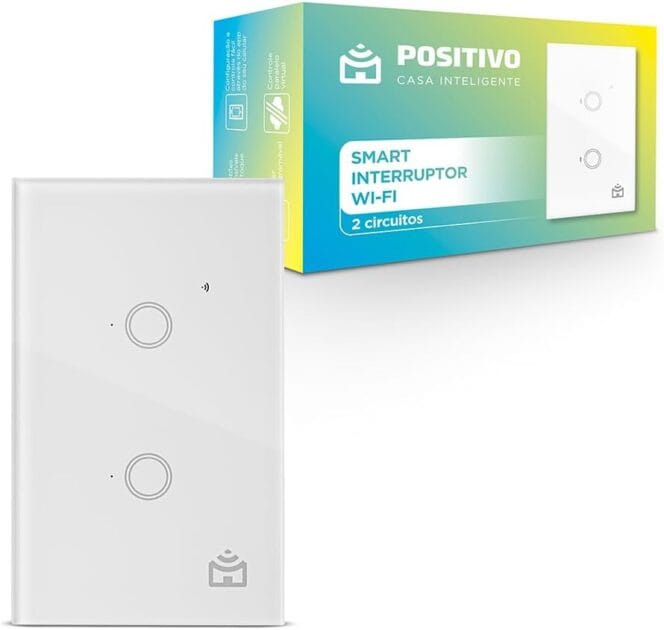 Transforme sua casa com o Smart Interruptor Wi-Fi Positivo! Apenas R$95,29!