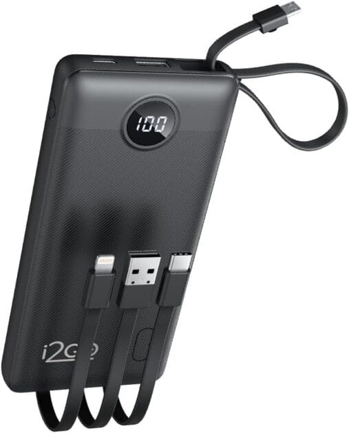 <p><strong>I2GO Power Bank 10000mAh 4 em 1 com Cabos Acoplados - R$209,90! Tenha Energia Sempre!</strong></p>