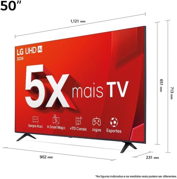 <p><strong>Descubra a LG Smart TV 4K 50" com Alexa e Jogos Otimizados por R$2.514!</strong></p>