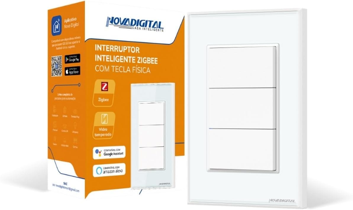 <p><strong>Interruptor Inteligente ZigBee 1 Botão NovaDigital FZB-1 – R$134,00, Conecte-se com Alexa e Google!</strong></p>