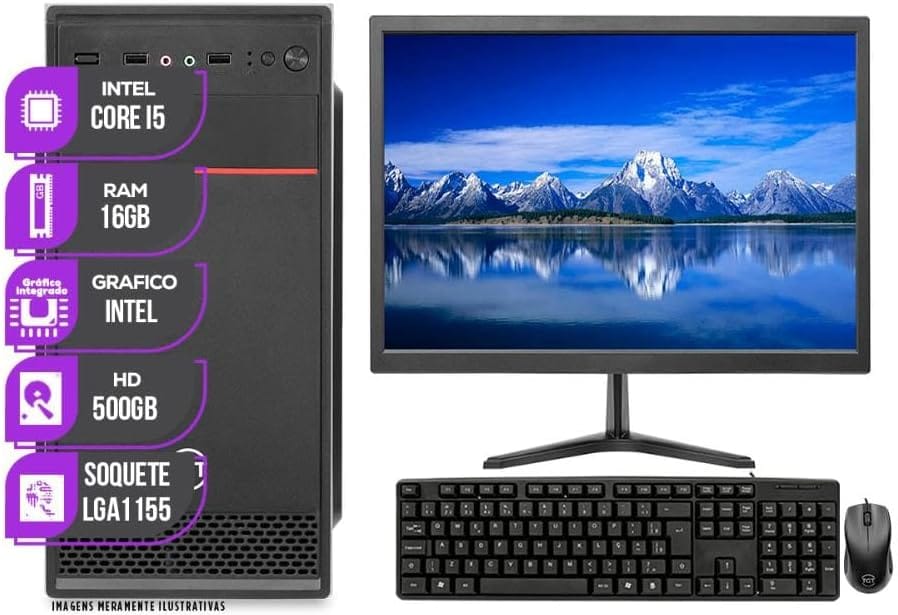 <p><strong>Imperdível! Computador Completo Mancer Intel Core i5, 16GB RAM + Monitor 18.5" por R$1.419,90!</strong></p>