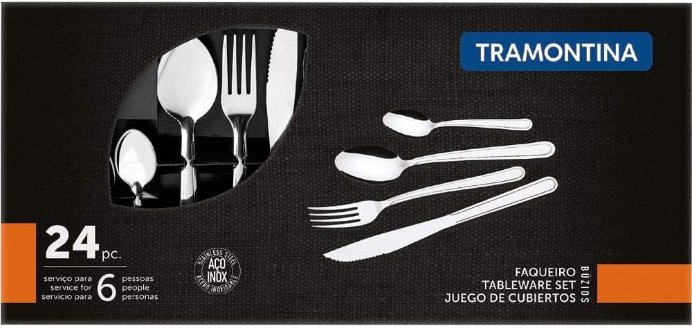 <p><strong>Adquira Já o Faqueiro Tramontina Búzios em Aço Inox 24 peças por R$68,40!</strong></p>