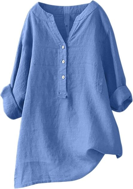 <p><strong>Camisetas de Algodão de Linho para Mulheres 2024: Conforto e Estilo por R$95,03!</strong></p>