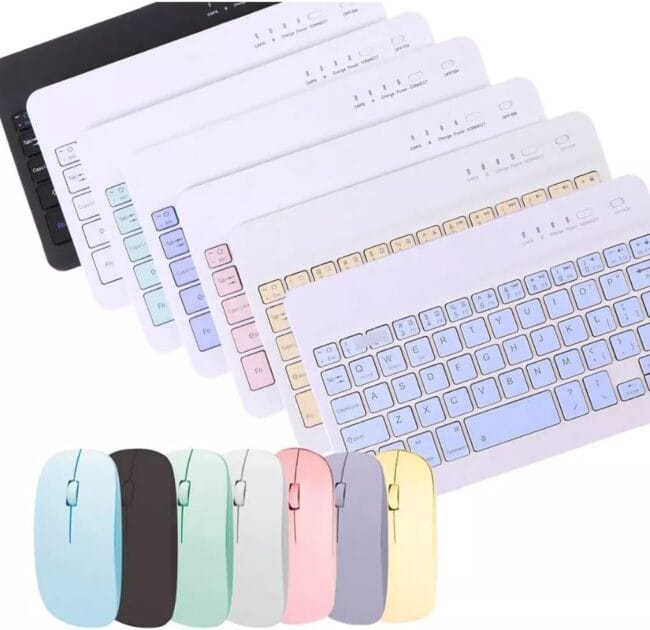 <p><strong>VITX Kit Teclado e Mouse Sem Fio Bluetooth Colorido para iPad e PC - R$46!</strong></p>