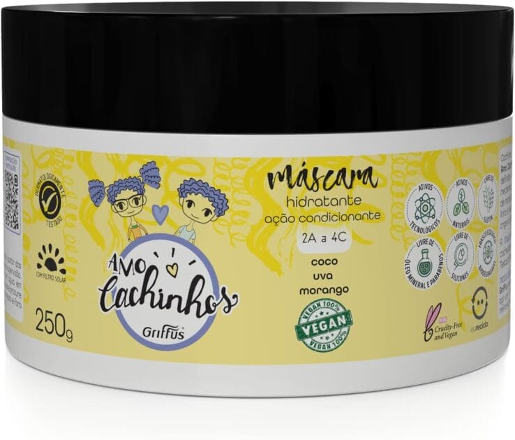 <p><strong>Griffus Máscara Capilar Amo Cachinhos 250g por R$14,90 – Realce Seus Cachos!</strong></p>