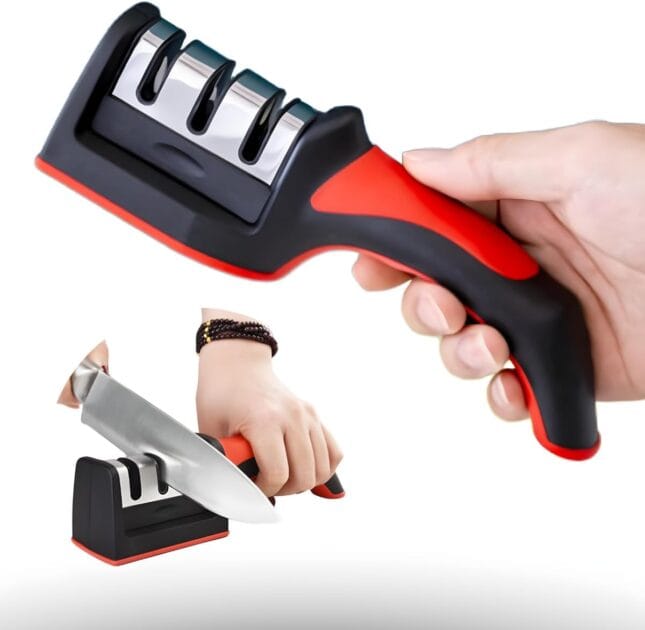 <p><strong>Afiador Manual UTILY: Restaure suas Facas com 3 Opções por R$16,99!</strong></p>