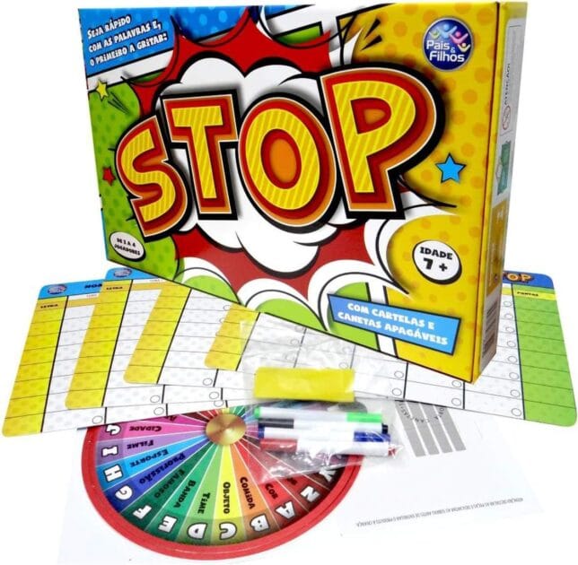 <p><strong>Pais e Filhos Stop - Super Jogos 7172 Verde por R$45,00! Divirta-se em Família!</strong></p>