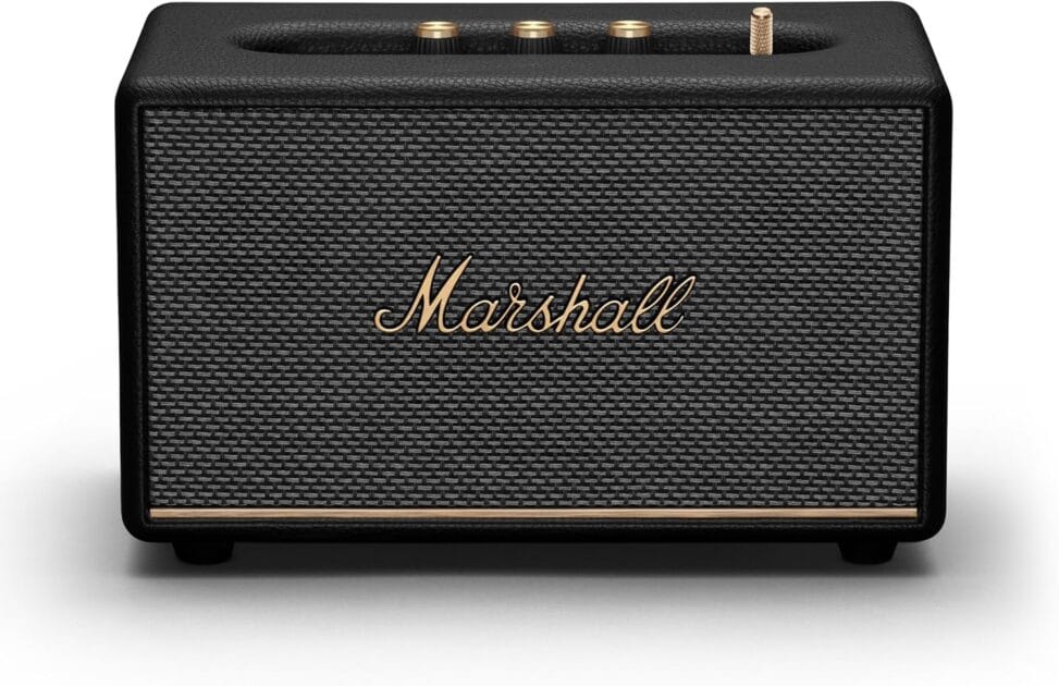 <p><strong>Marshall Acton III por R$2.700,00 – O Som Portátil que Encanta!</strong></p>