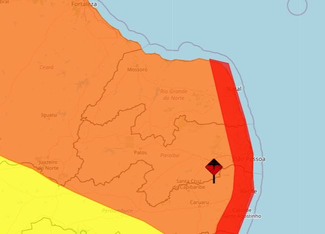 Inmet alerta para chuvas acima de 100 mm em 37 cidades do RN