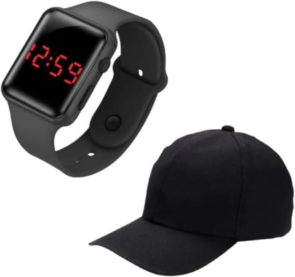 <p><strong>Kit Relógios LED Eletrônicos em Algodão com Aba Curva Preto - R$42,99! Aproveite!</strong></p>