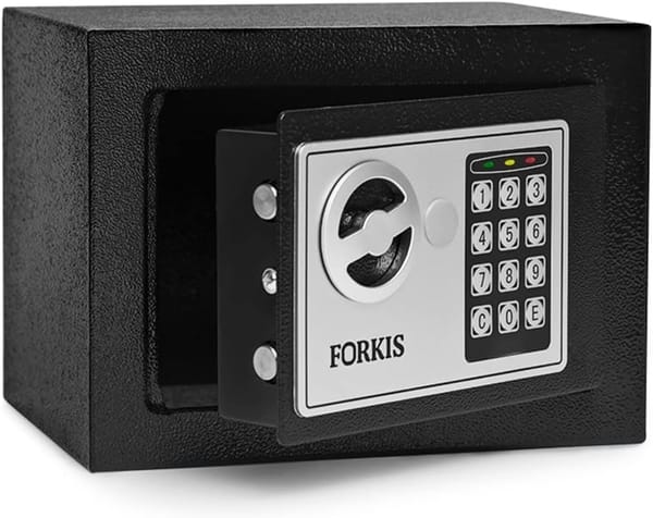 <p><strong>Cofre Eletrônico Forkis em Aço com Chave - Proteja Seus Valiosos! R$129,90</strong></p>