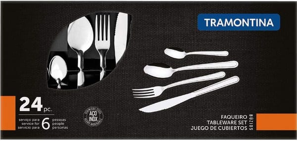 <p><strong>Adquira Já o Faqueiro Tramontina Búzios em Aço Inox 24 peças por R$68,40!</strong></p>