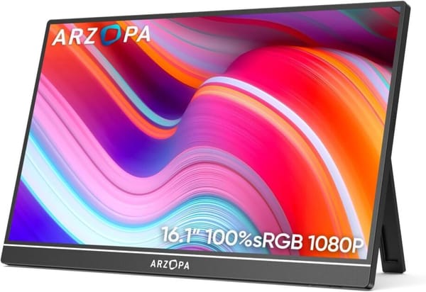 <p><strong>ARZOPA Monitor Portátil 16.1" FHD 100% sRGB - Cuidado Visual e Portabilidade por R$699,99!</strong></p>
