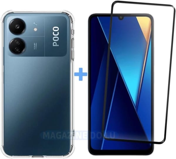 <p><strong>Capa Case Anti Queda para Xiaomi Poco C65 + Película 3D – Só R$25,97!</strong></p>