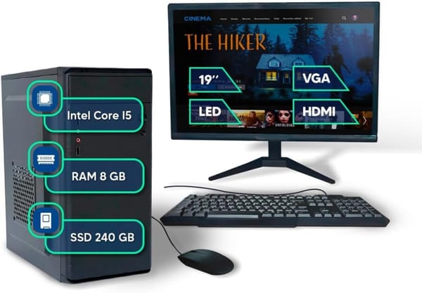 <p><strong>Computador Completo Intel I5 8GB SSD 240GB com Monitor e Acessórios por R$1.110,02 – Aproveite já esta Oferta Imperdível!</strong></p>