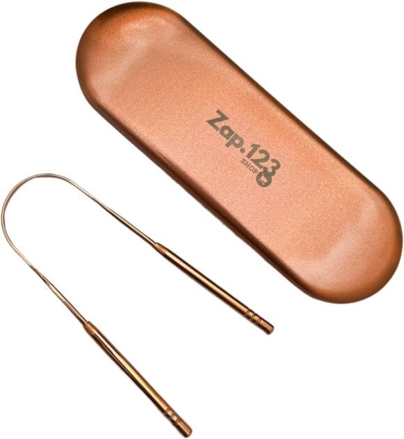 <p><strong>Raspador Limpador de Língua Cobre Puro com Estojo Inox – Apenas R$39,00! Cuide da Sua Saúde com Estilo!</strong></p>