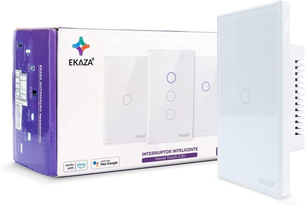 <p><strong>EKAZA Interruptor Inteligente Touch Wifi+BLE - Brilho e Conforto por R$129!</strong></p>