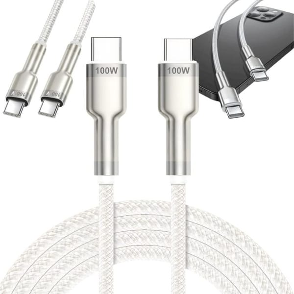 <p><strong>Cabo USB C para USB C 100W Trançado: Carregue Rápido por R$40,05!</strong></p>