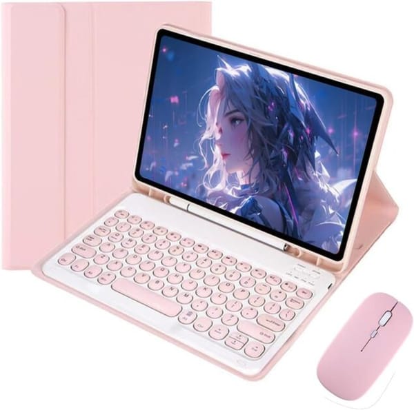 <p><strong>Capa para Tablet Samsung Tab A8 + Teclado Redondo Rosa + Mouse R$181,95!</strong></p>