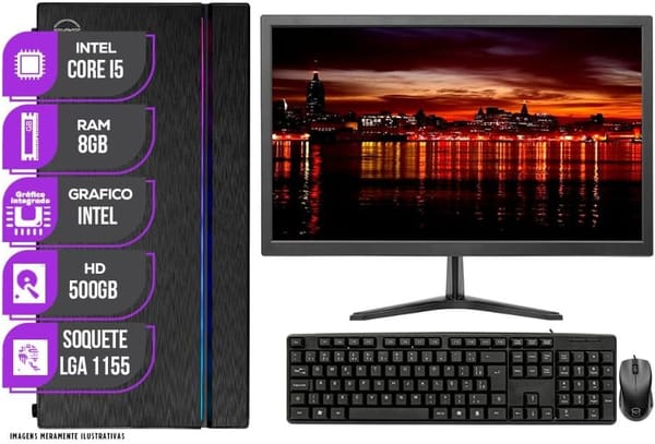 <p><strong>Mancer Computador Completo Intel i5 com Monitor 19" por R$1.179,90 – Oportunidade Imperdível!</strong></p>
