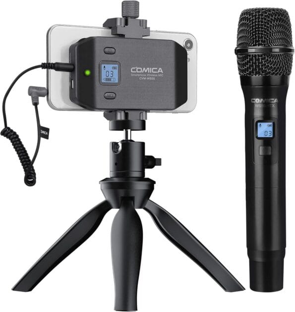 <p><strong>COMICA CVM-WS50(H): Microfone Sem Fio Profissional para Vídeos e Vlogs!</strong></p>