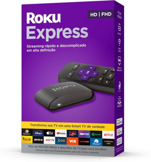 <p><strong>Roku Express: Streaming HD/Full HD com Alexa, Siri e Google – Apenas R$227,50!</strong></p>