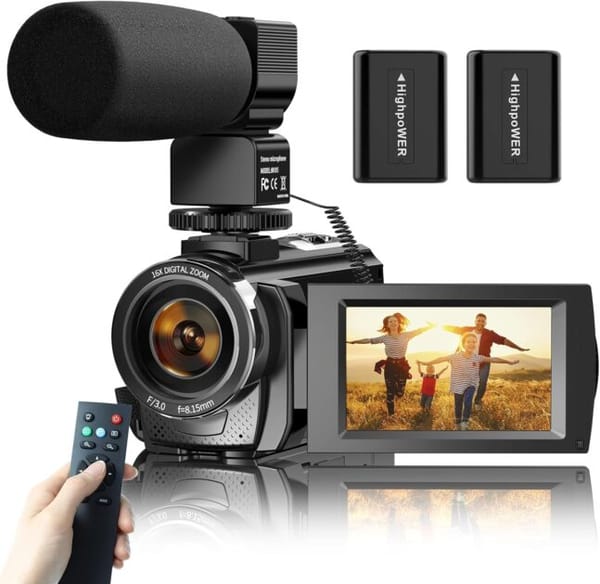 <p><strong>Aasonida Câmera de Vídeo para YouTube: FHD 1080p, Controle Remoto e 2 Baterias por R$1.052,09 – A Escolha Perfeita para Vlogs!</strong></p>