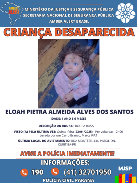 Bebê sequestrada em Curitiba: internautas podem ajudar
