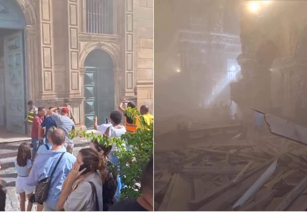 Desabamento na Igreja de São Francisco em Salvador: um morto, seis feridos