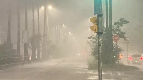 Temporal intenso causa alagamentos e quedas de árvores em POA