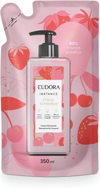 <p><strong>EUDORA Refil Creme Hidratante Desodorante Frutas Vermelhas 350ml – R$30,50! Hidrate-se!</strong></p>