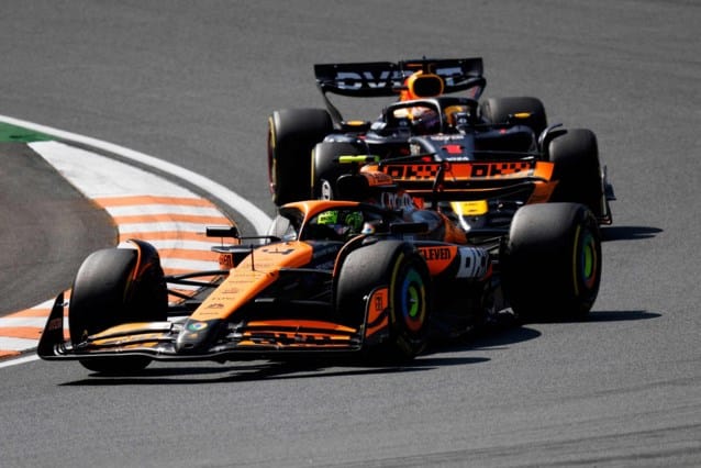 Lando Norris supera Verstappen em Zandvoort com carro laranja