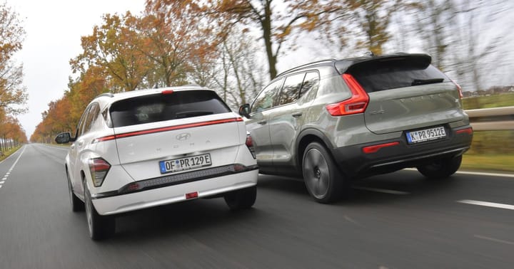 Volvo EX40 vs Hyundai Kona: Vale a diferença de 12.000 euros?